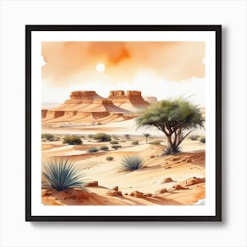 Desert Landscape 128 Art Print