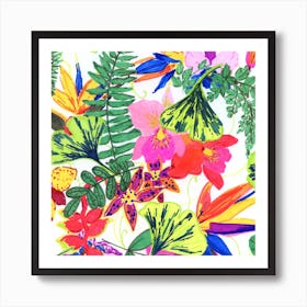 Tropical Flowers Art Print