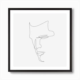 Male One-Line Art Art Print