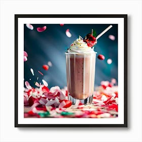 Valentine'S Day Milkshake 1 Art Print