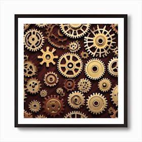 Gears Background 21 Art Print