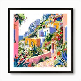 Greek island at summer Art Print