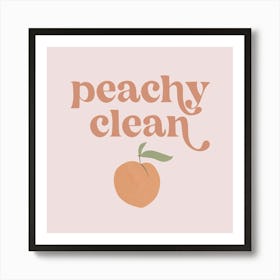 Peachy Clean Retro Vintage Font 1 Art Print