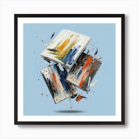 A group of paintings falling on top of each other 13 Art Print