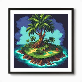 Island Pixel 3 Art Print