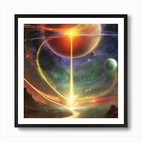 Space Rays Art Print