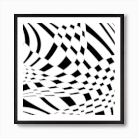 Abstract Black And White Pattern 6 Art Print