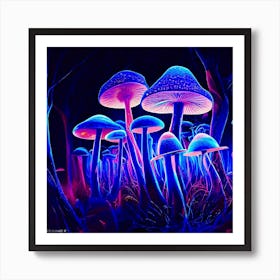 Psychedelic Mushrooms 1 Art Print