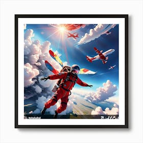 Skydiver 3 Art Print