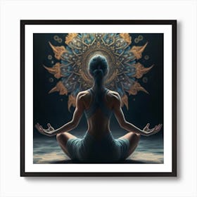 Meditating Woman Art Print