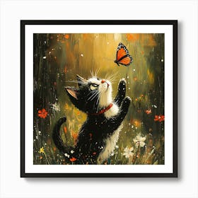 Butterfly Cat 9 Art Print