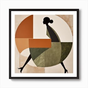 Woman In A Circle Art Print