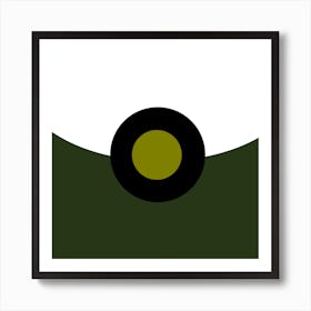 Green Shapes Art Print