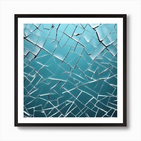 Broken Glass Background 11 Art Print