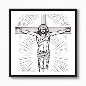 Jesus On The Cross 1 Art Print