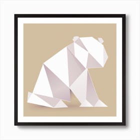 Origami Polar Bear Poster