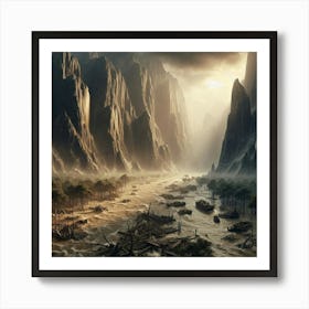 River In The Mountains Art Print