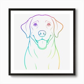 Rainbow Labrador Retriever 1 Art Print