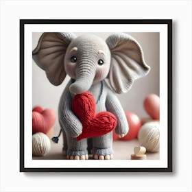 Elephant Love 1 Art Print