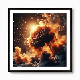 Abstract Rose In The Clouds Art Print