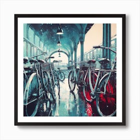 Bicycles in Paris Art Print