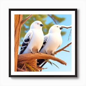 Birds In A Nest 32 Art Print