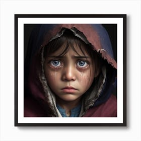 The Crying Little Girl Art Print