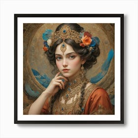 Aphrodite lady art print paintings Art Print