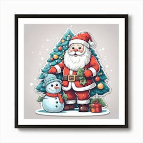 Christmas Santa Art Print