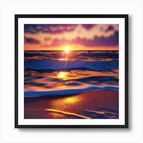 Sunset On The Beach 399 Art Print