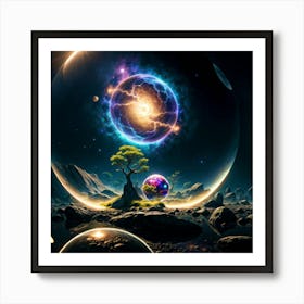 Spheres In Space Art Print