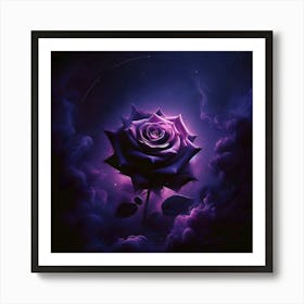 Purple Rose Art Print