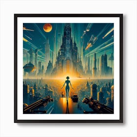 Futuristic Cityscape 71 Art Print