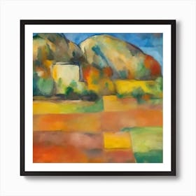 Landscape With Mountains Art Print