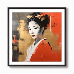 Artjuicebycsaba Close Up Style Minimalist Zen Japanese Noh Thea 2a802dae 6b58 48ba B267 25338ed83dff Denoised Upscaled X4 Art Print