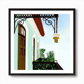 Malaysia, Georgetown, Old Town House Art Print