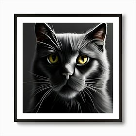 Black Cat Art Print