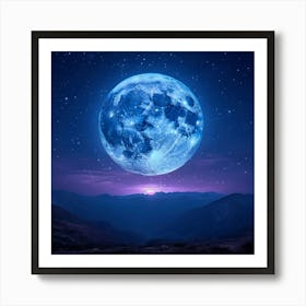 Full Moon In The Sky Art Print