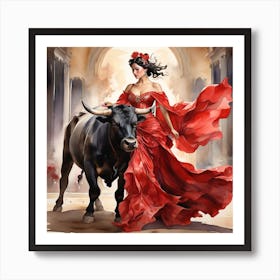 Power of Female Matador Art Print