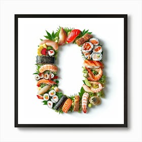 Sushi Letter O Art Print