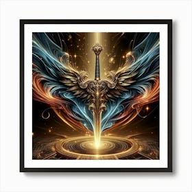 Legendary Weaponry: The Legacy of Excalibur, King Arthur's Sword Art Print