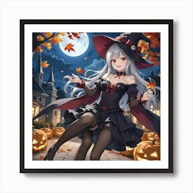 Anime Halloween Vampire Witch 1 Art Print