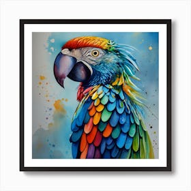 Colorful Parrot Art Print