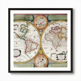 World Map 1 Art Print