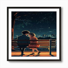 Default A Anime Young Loving Couplelonely Feelinghopevectorcar 1 D7f5b3fd 8dd3 4ac1 93ce F65a4ef72674 0 (1) Art Print