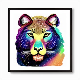 Lion in color Art Print