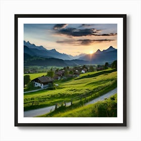 Tour Tourism Europa Field Small Town Community Village Agriculture Idylli Traditional Tranq (1) Art Print