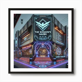 Scifi Restaurant Exterior Signage Art Print