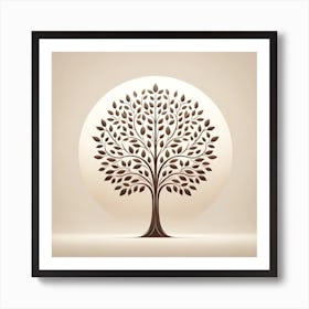"Simplicity in Serenity: The Monochromatic Tree of Life" - This artwork celebrates the timeless elegance of nature with a single-tone Tree of Life set against a soft backdrop. Its minimalist design features a symmetrical structure that conveys balance and harmony. The use of monochromatic shades creates a subtle depth, making it a versatile piece for any space seeking a touch of tranquility and understated beauty. It's an embodiment of quiet growth and enduring strength, perfect for creating a meditative and peaceful atmosphere. Art Print