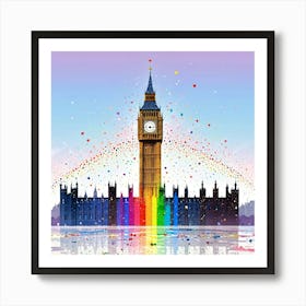 Rainbow In London 1 Art Print